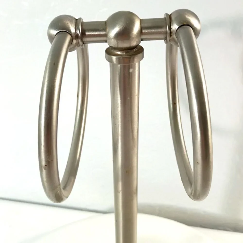 Vintage Silver Wire Tabletop Hand Towel Stand Holder